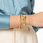 Nassau Stone Bangle Iridescent Aquamarine Blue - Eden Lifestyle