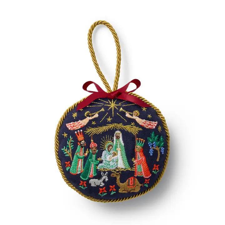 Nativity Embroidered Ornament - Eden Lifestyle