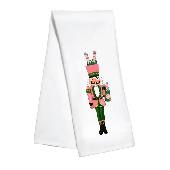 Nutcracker Champagne Holiday Christmas Kitchen Towel - Eden Lifestyle