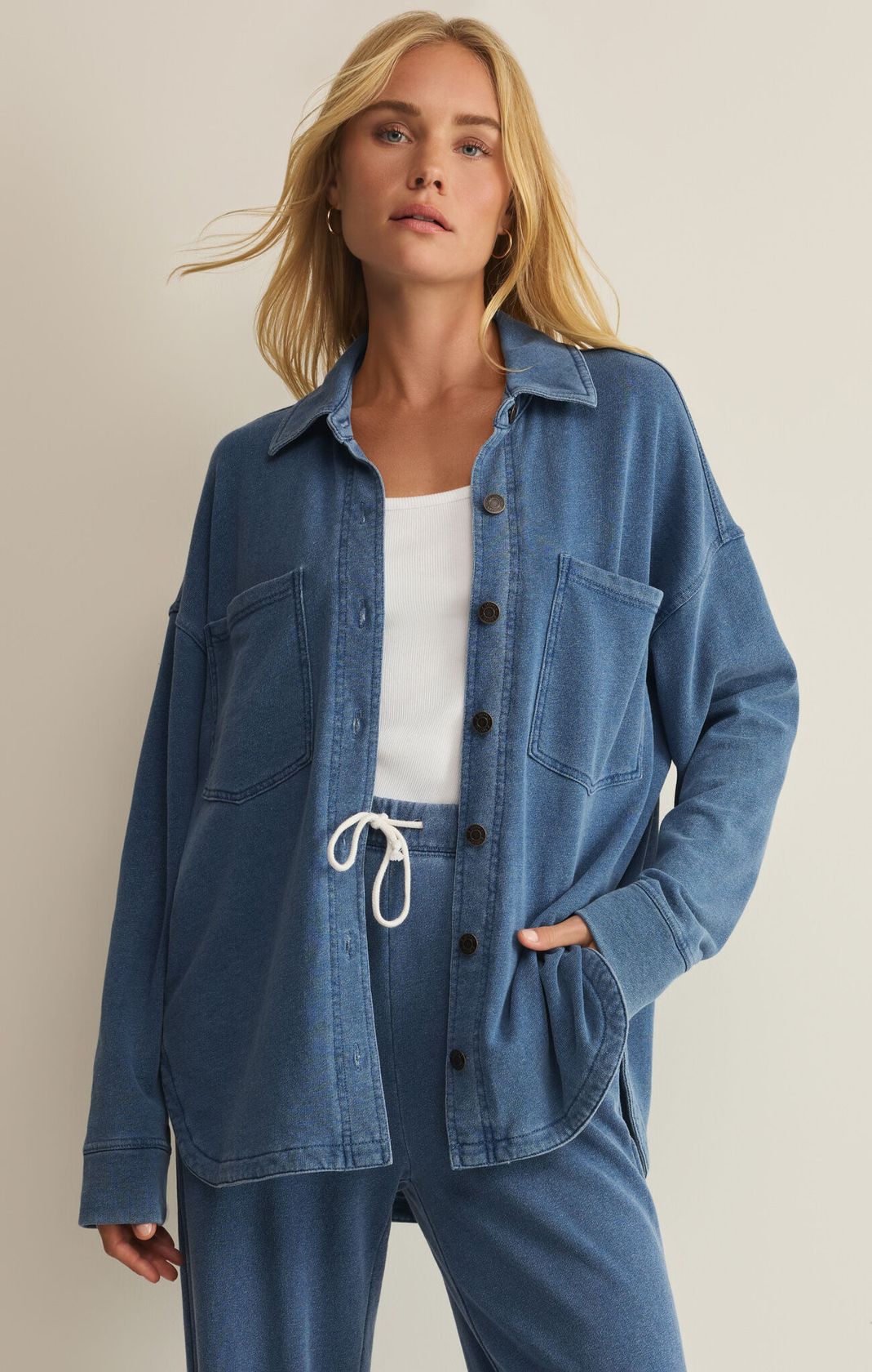 Z SUPPLY All Day Knit Denim Jacket - Eden Lifestyle