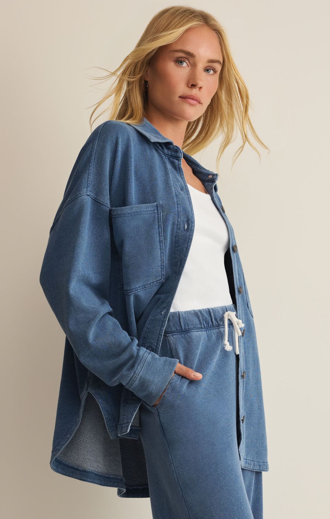 Z SUPPLY All Day Knit Denim Jacket - Eden Lifestyle