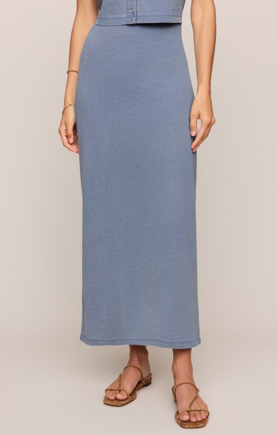 Z Supply Gail Jersey Denim Midi Skirt - Eden Lifestyle