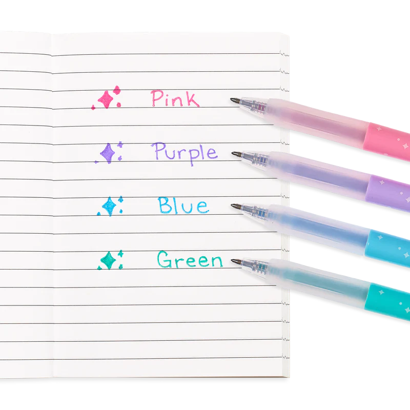 Oh My Glitter! Retractable Gel Pens - Set of 4 - Eden Lifestyle