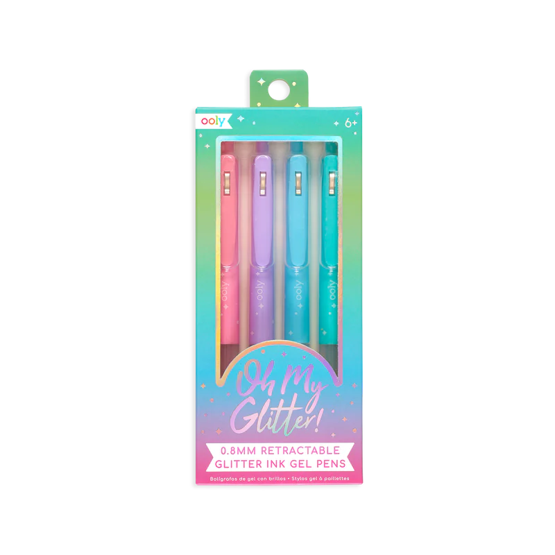 Oh My Glitter! Retractable Gel Pens - Set of 4 - Eden Lifestyle