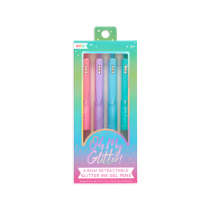 Oh My Glitter! Retractable Gel Pens - Set of 4 - Eden Lifestyle