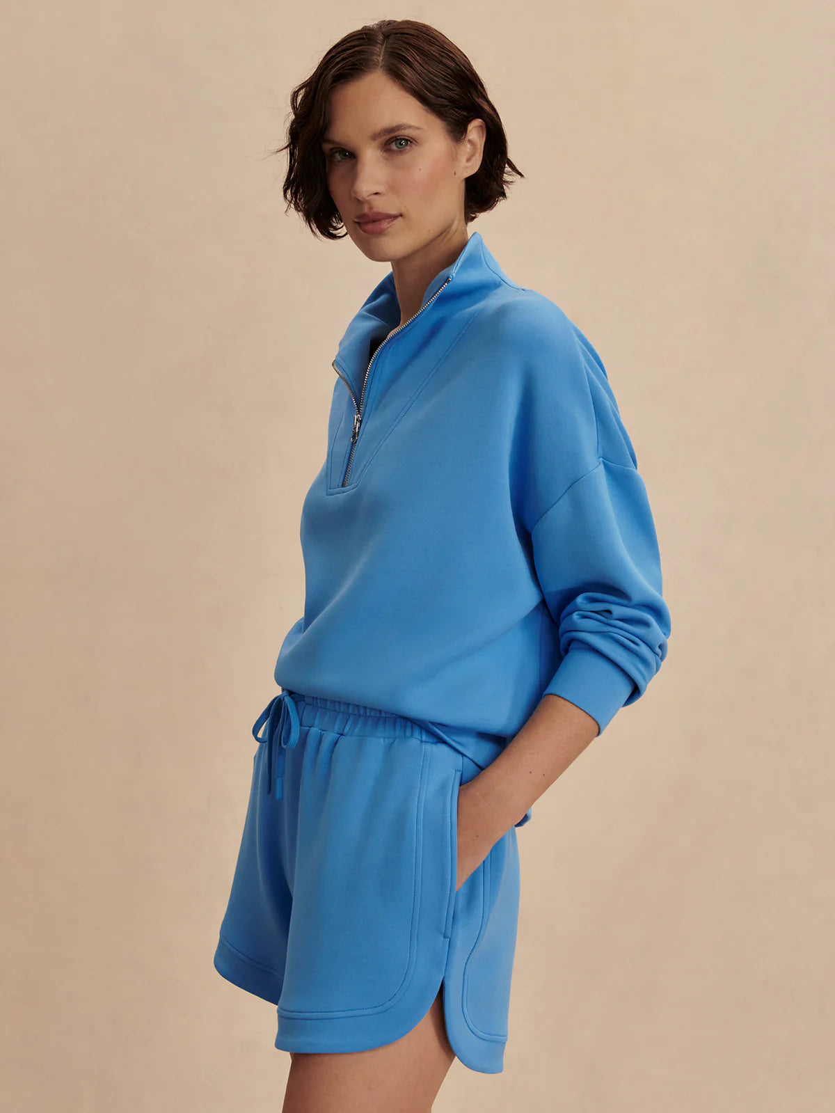 Ollie High-Rise Short 3.5'' Azure Blue - Eden Lifestyle