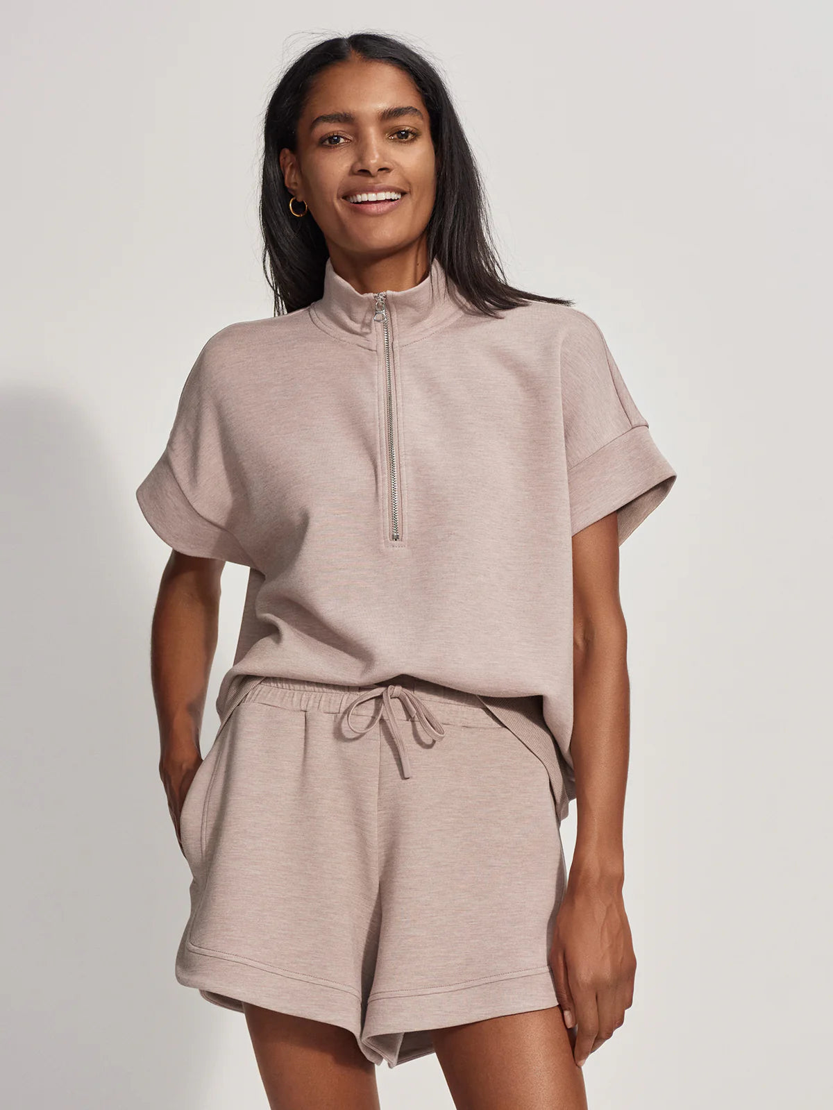 Ollie High-Rise Short 3.5'' Taupe Marl - Eden Lifestyle