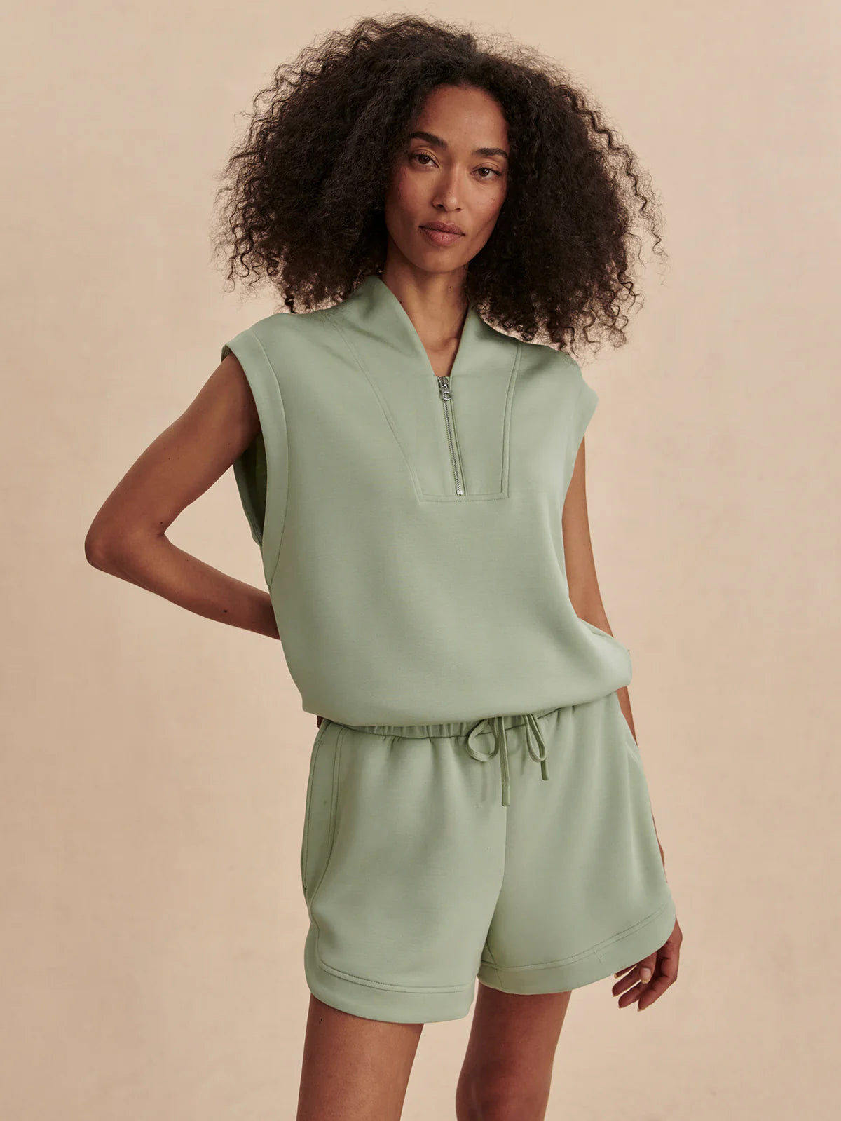 Ollie High-Rise Short 3.5'' Snow Sage - Eden Lifestyle