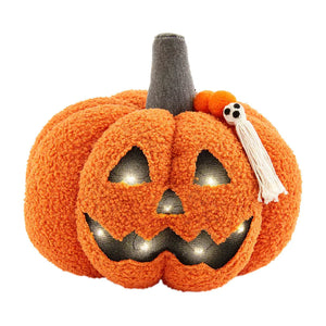 Sherpa Light-Up Pumpkin - Eden Lifestyle