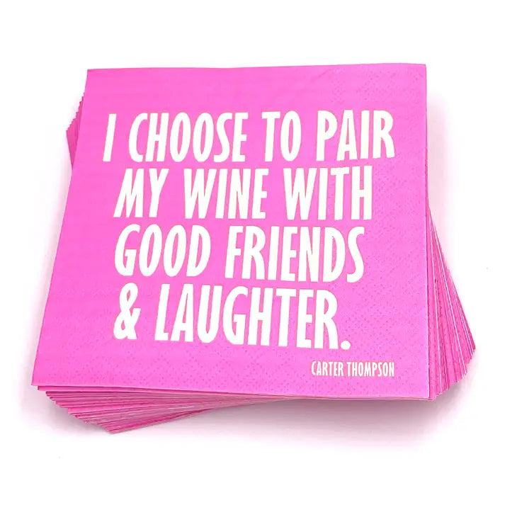 Pair Wine with Good Friends Cocktail Napkins 20ct - Eden Lifestyle