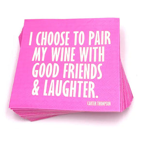 Pair Wine with Good Friends Cocktail Napkins 20ct - Eden Lifestyle