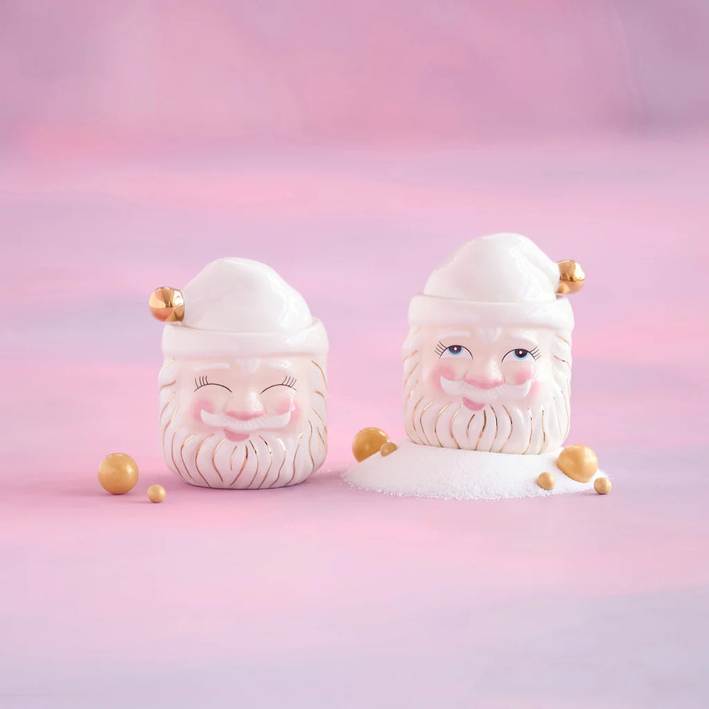 Papa Noel Candy Jar, White - Eden Lifestyle