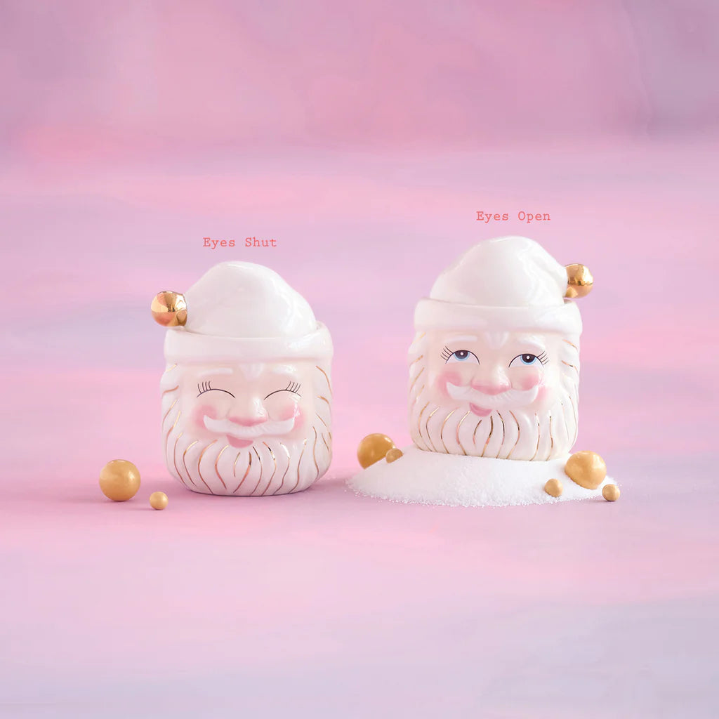 Papa Noel Candy Jar, White - Eden Lifestyle