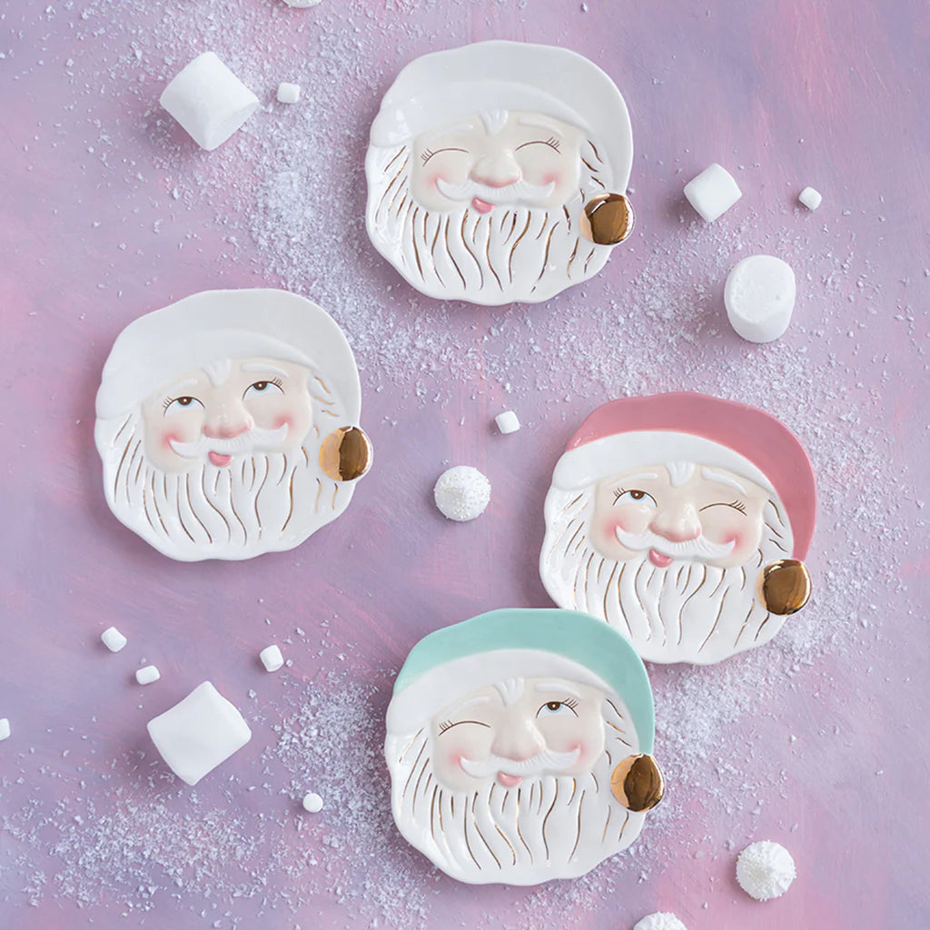 Papa Noel Cookie Plate, White - Eden Lifestyle
