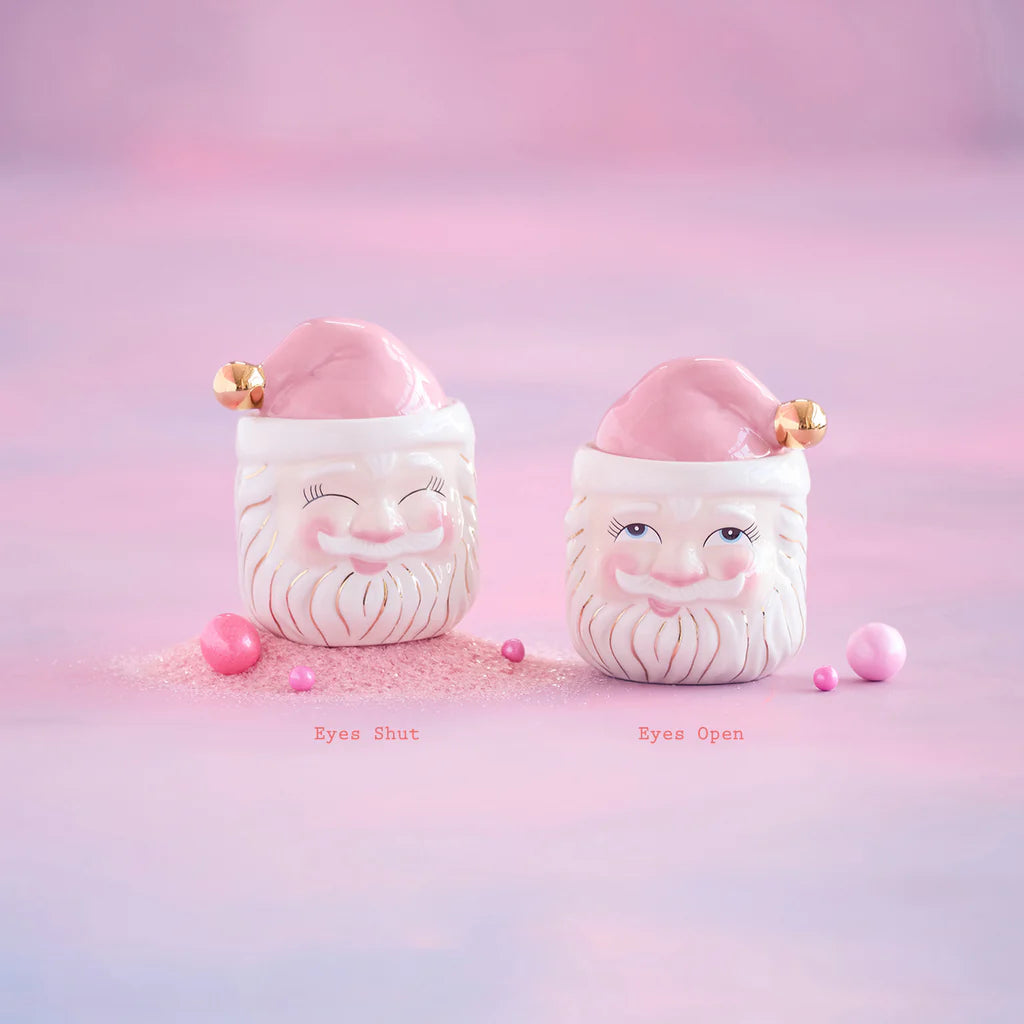 Papa Noel in Pink Candy Jar - Eden Lifestyle