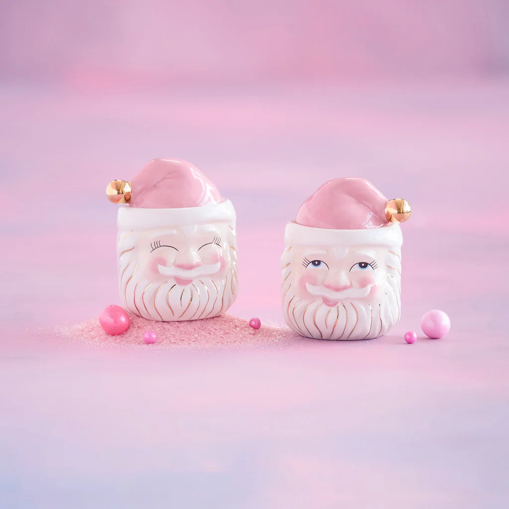 Papa Noel in Pink Candy Jar - Eden Lifestyle