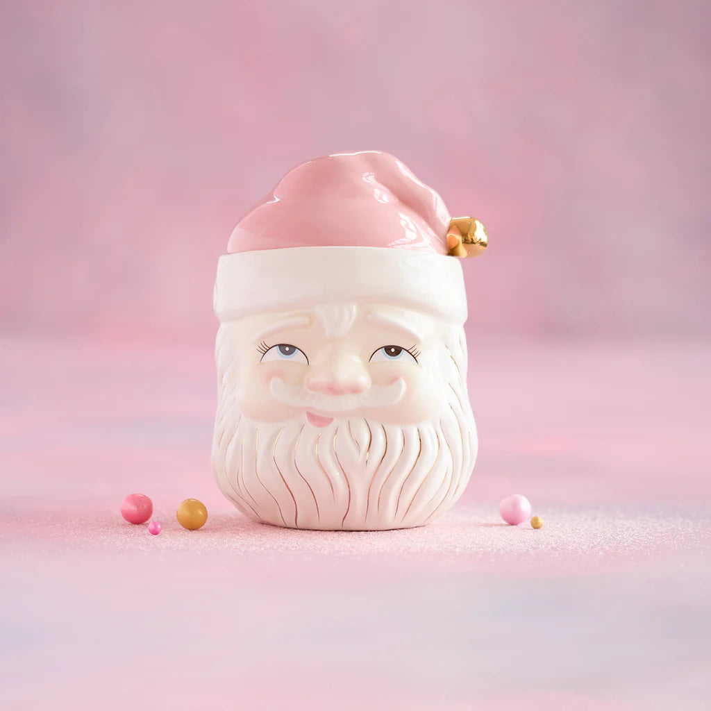 Papa Noel in Pink Cookie Jar - Eden Lifestyle