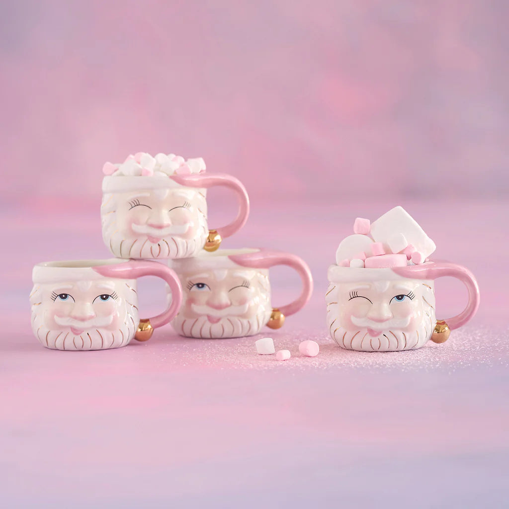 Papa Noel in Pink Mug, White - Eden Lifestyle