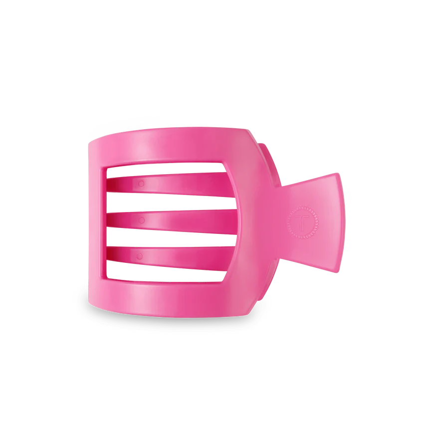 Paradise Pink Medium Flat Square Hair Clip - Eden Lifestyle
