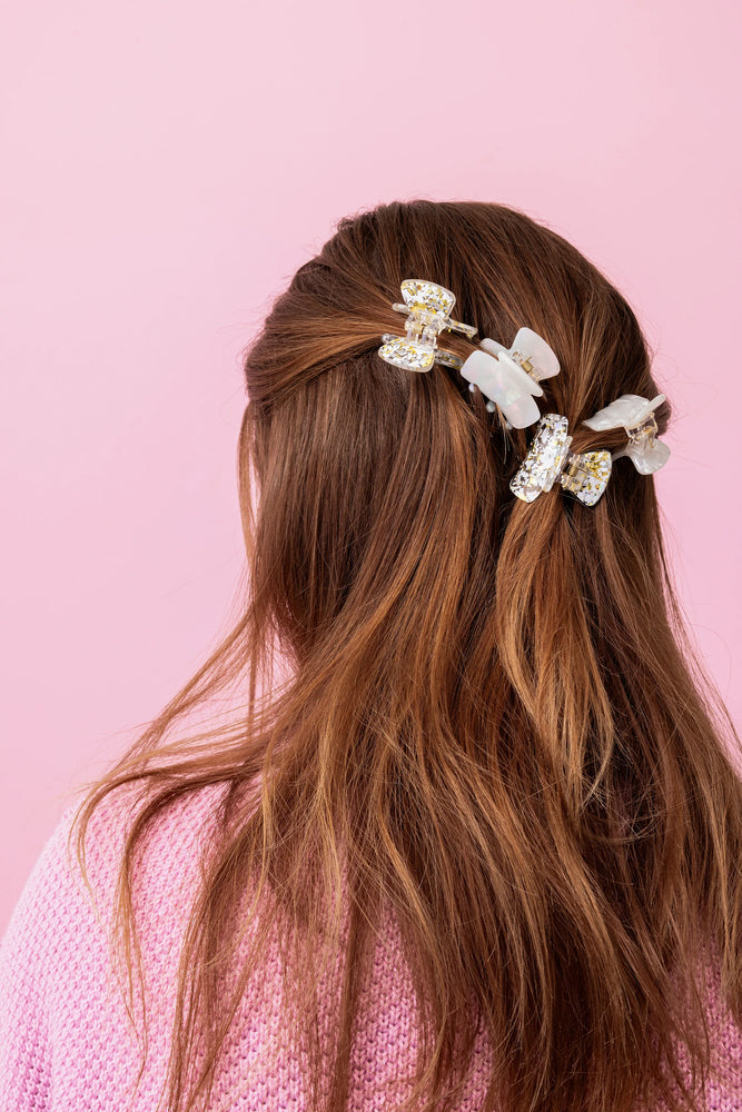 Pearl Confetti Mini Claw Clips - Eden Lifestyle