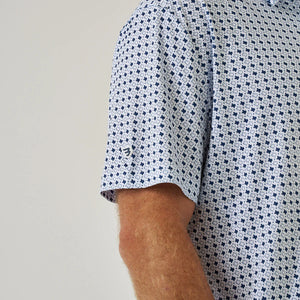 Performance Polo - Texas - White & Navy - Eden Lifestyle