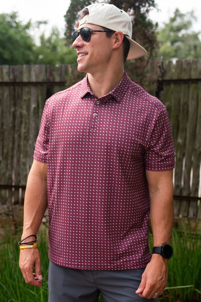 Performance Polo - Texas Maroon - Eden Lifestyle