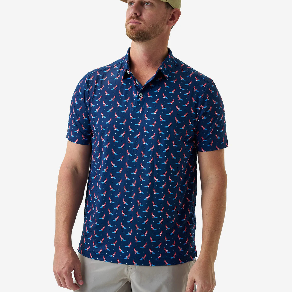 Performance Polo - USA Eagle - Navy - Eden Lifestyle