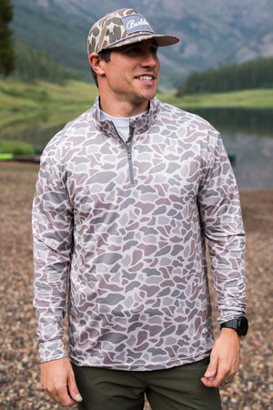 Performance Quarter Zip - Deer Camo - Eden Lifestyle