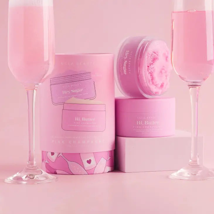 Pink Champagne Body Scrub + Body Butter Set - Eden Lifestyle