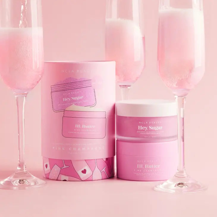 Pink Champagne Body Scrub + Body Butter Set - Eden Lifestyle