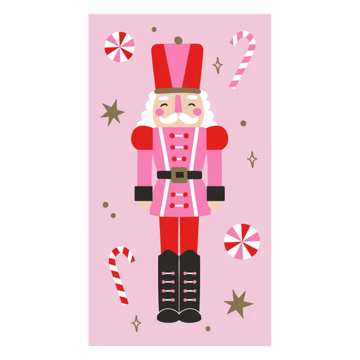 Pink Nutcracker Holiday Paper Guest Towels - 16ct - Eden Lifestyle