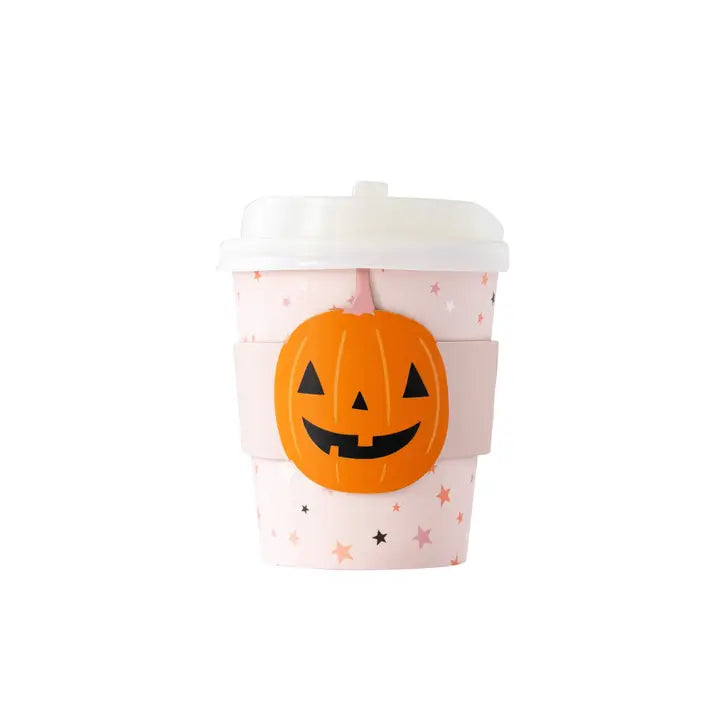 Pink Pumpkin Stars Cozy To Go Cups - Eden Lifestyle