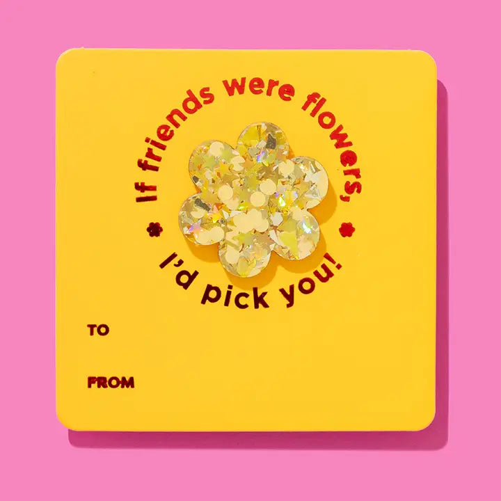 Pin w/ Gift Card - Friendship Flower - Gold Confetti - Eden Lifestyle
