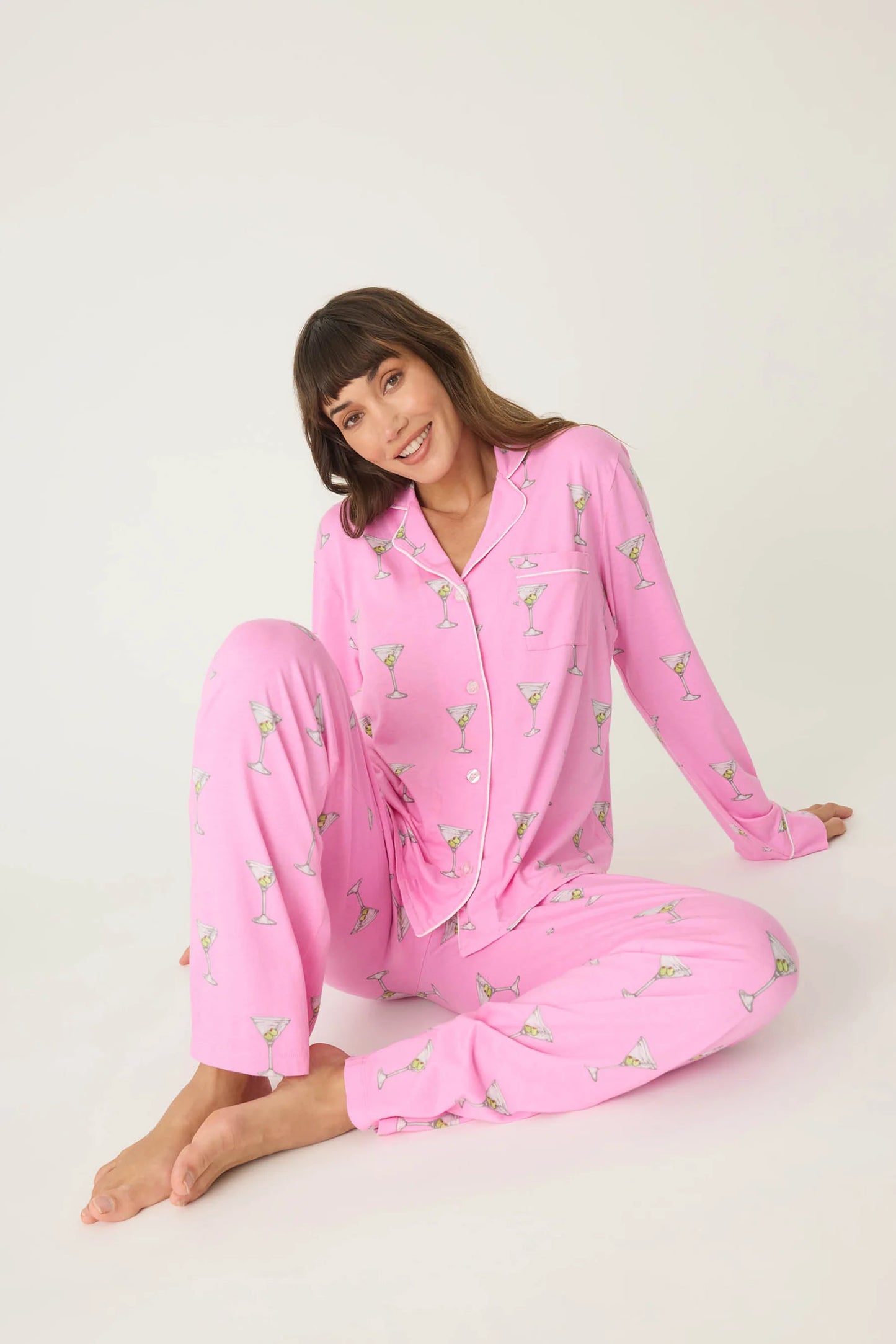 Playful Prints Drinks PJ Set - Eden Lifestyle