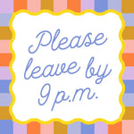 Please Leave By 9PM Cocktail Napkins- 20ct - Eden Lifestyle