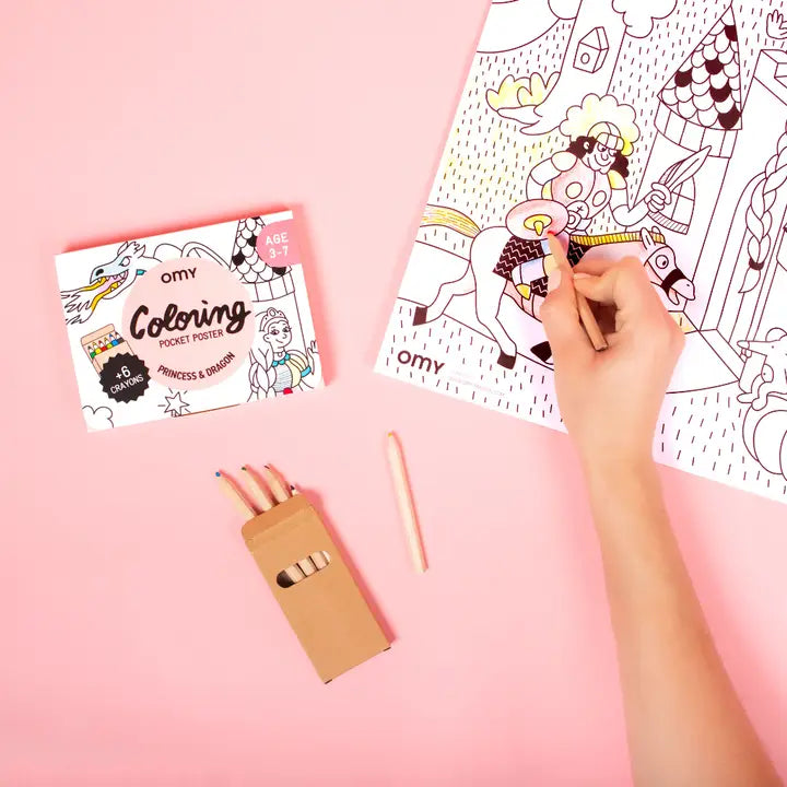 Pocket Coloring of Princesses and Dragons - Eden Lifestyle