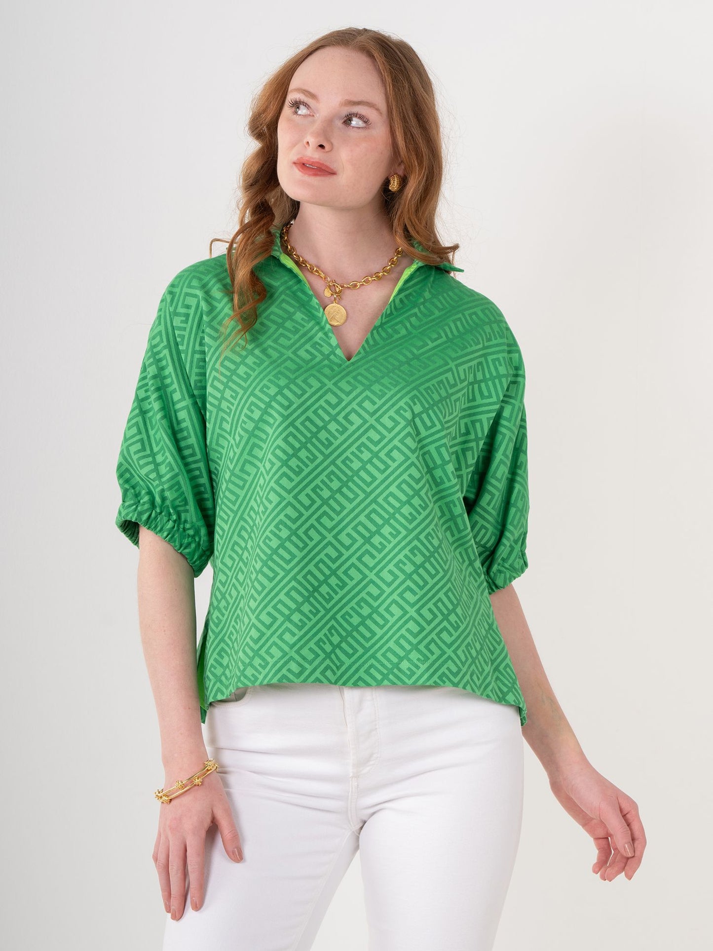 Poppy Top Fairway Green Monogram - Eden Lifestyle