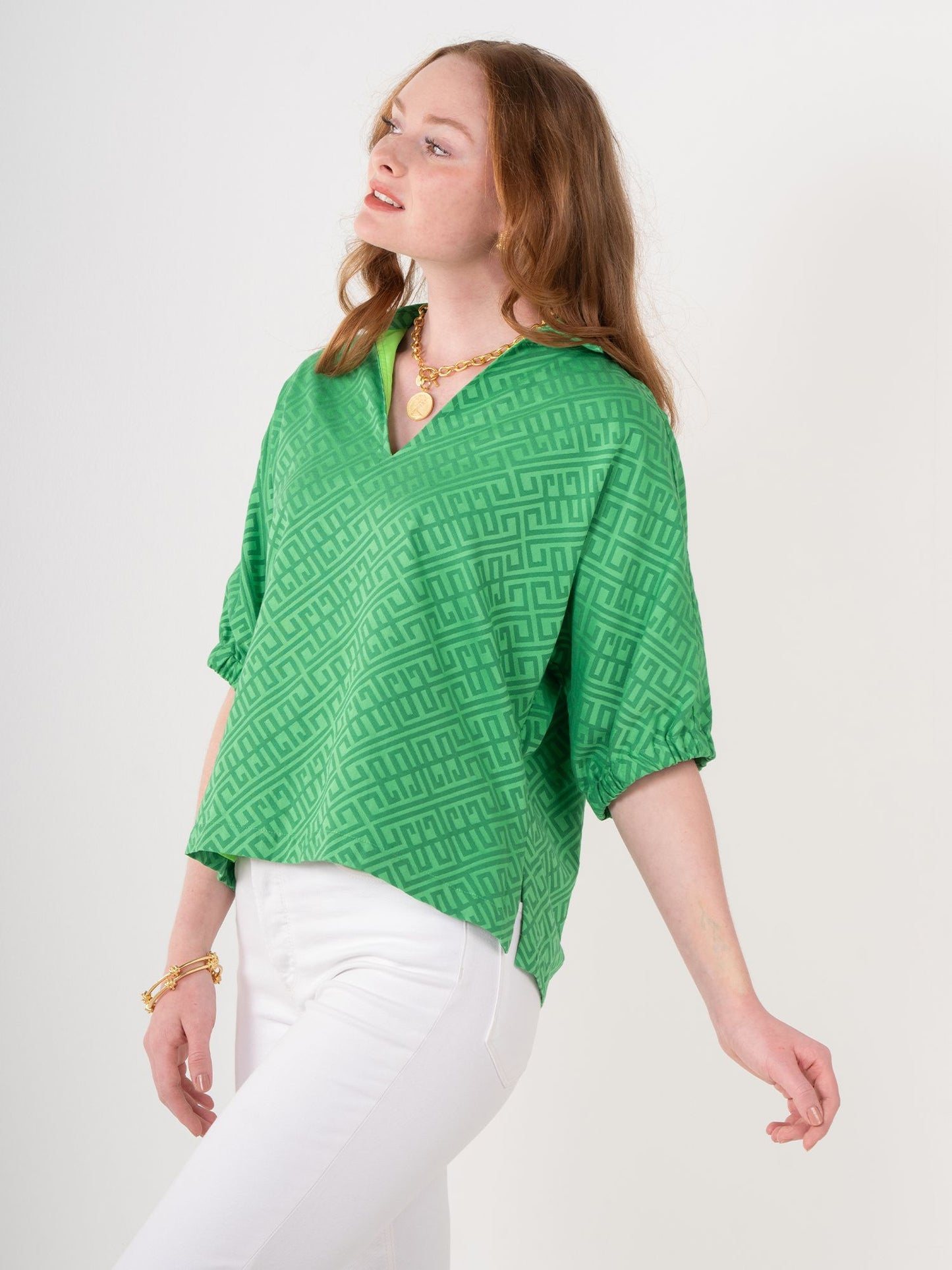 Poppy Top Fairway Green Monogram - Eden Lifestyle