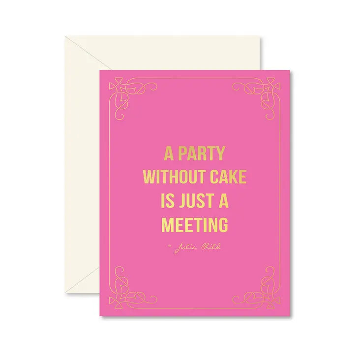 Pretty in Pink Party Without Cake Greeting Card - Eden Lifestyle
