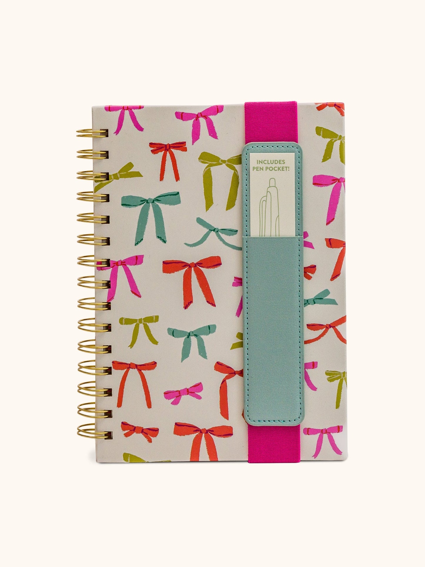 Put a Bow on It Oliver Notebook with Pen Pocket - Eden Lifestyle