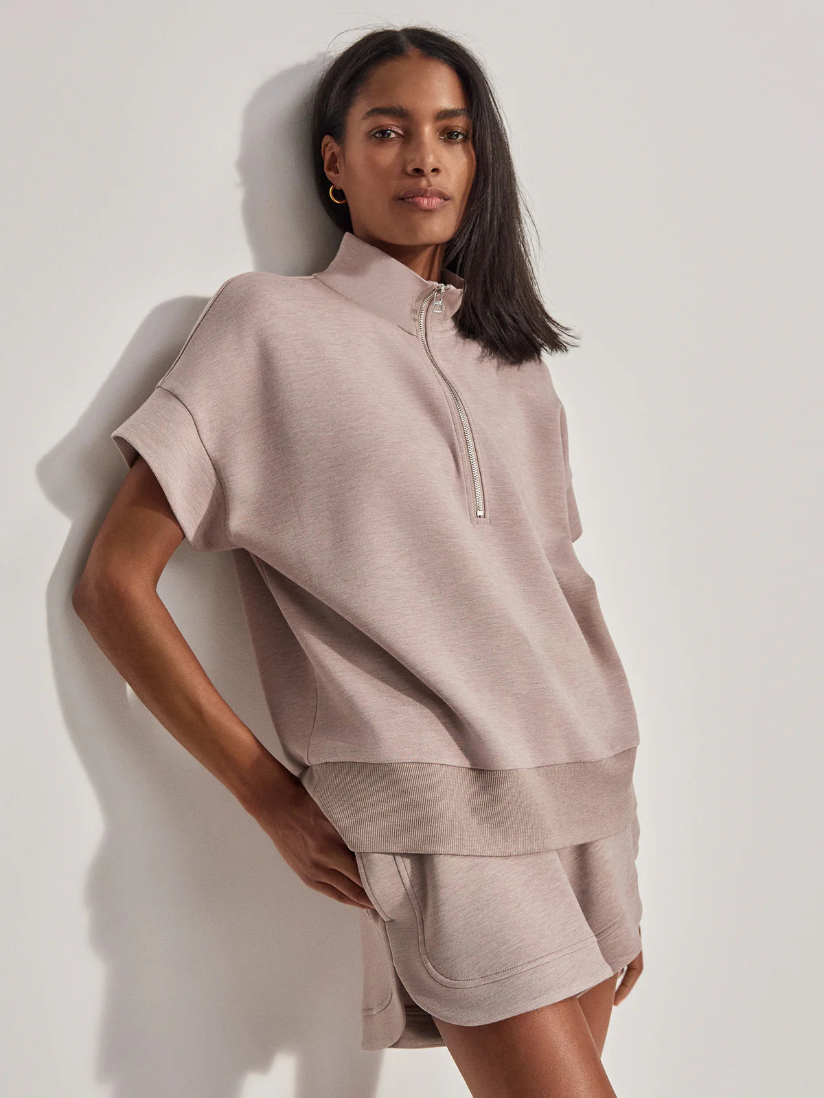 Ritchie Short Sleeve Sweat Taupe Marl - Eden Lifestyle