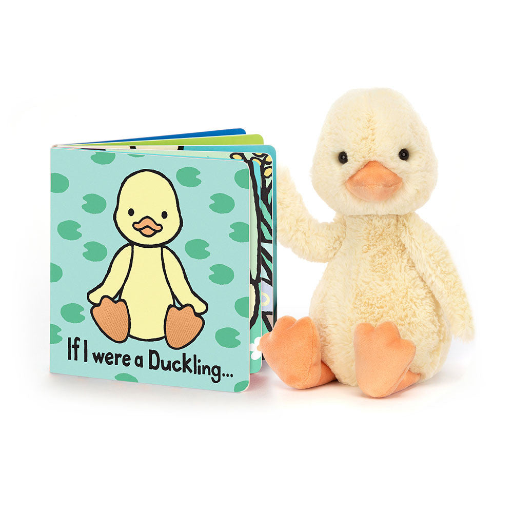 Jellycat If I Were a Duckling Board Book & Bashful Duckling Medium - Eden Lifestyle
