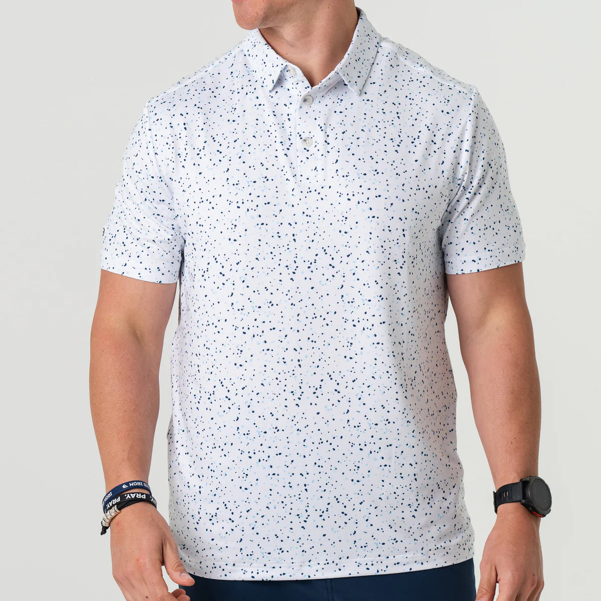 Performance Polo - White Speckled - Eden Lifestyle