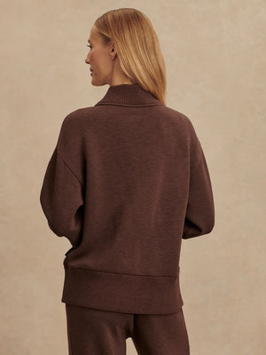 Sally Half-Zip Sweat Coffee Bean Marl