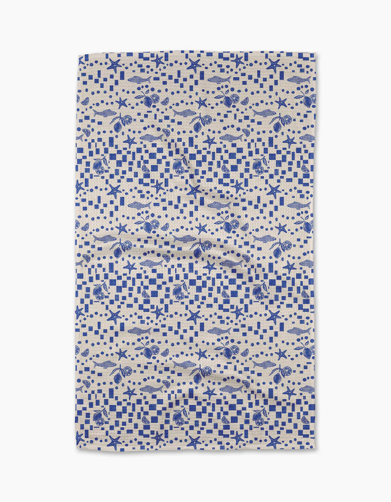 Santorini Tile Kitchen Tea Towel