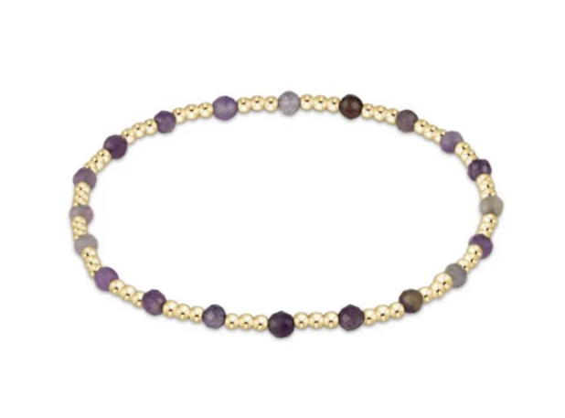 Enewton Gold Gemstone Sincerity Pattern 3mm Bead Bracelet