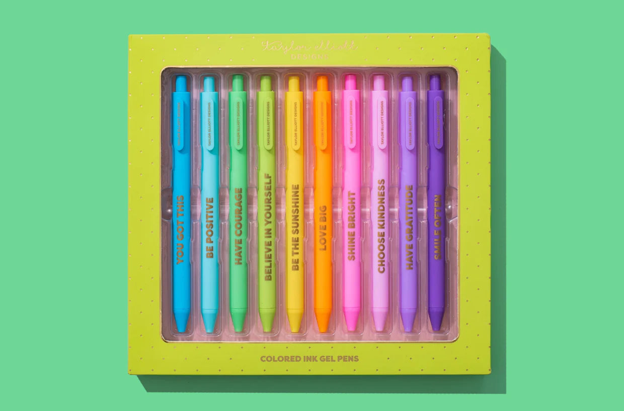 Set of 10 Colored Gel Pens - Eden Lifestyle