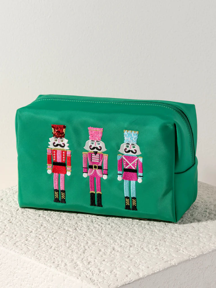 Cara Nutcracker Zip Pouch, Green - Eden Lifestyle