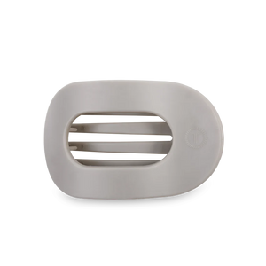 Silver Flames Medium Flat Round Hair Clip - Eden Lifestyle