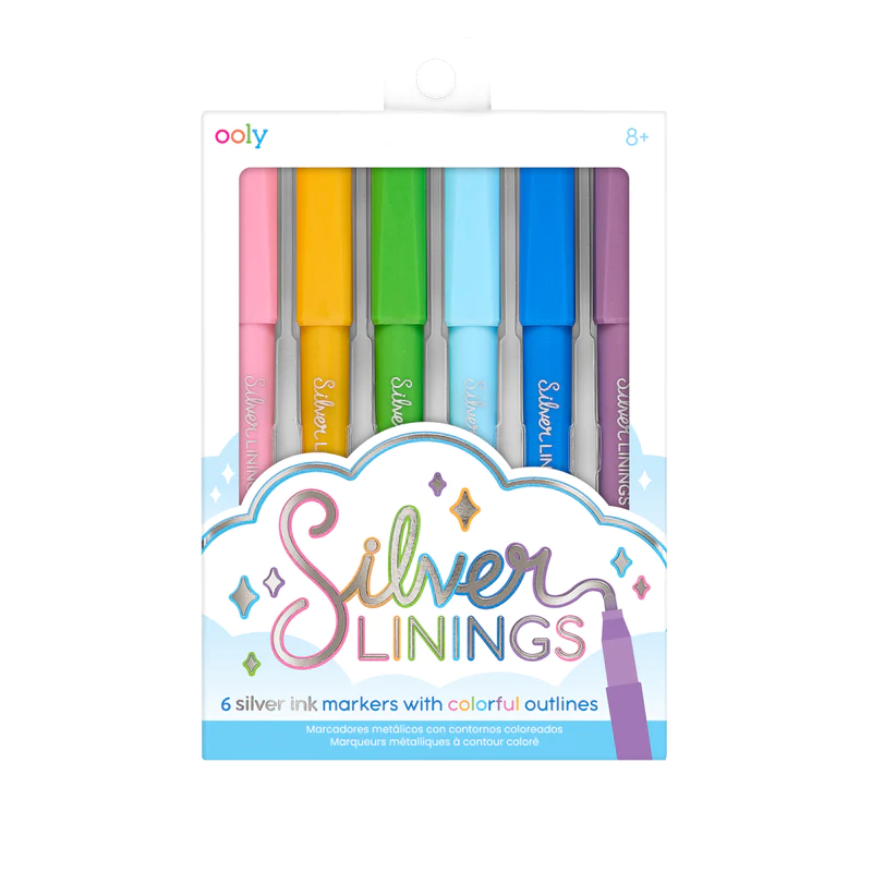 Silver Linings Outline Markers - Set of 6 - Eden Lifestyle